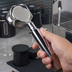 High-extraction Italian-style bottomed portafilter handle