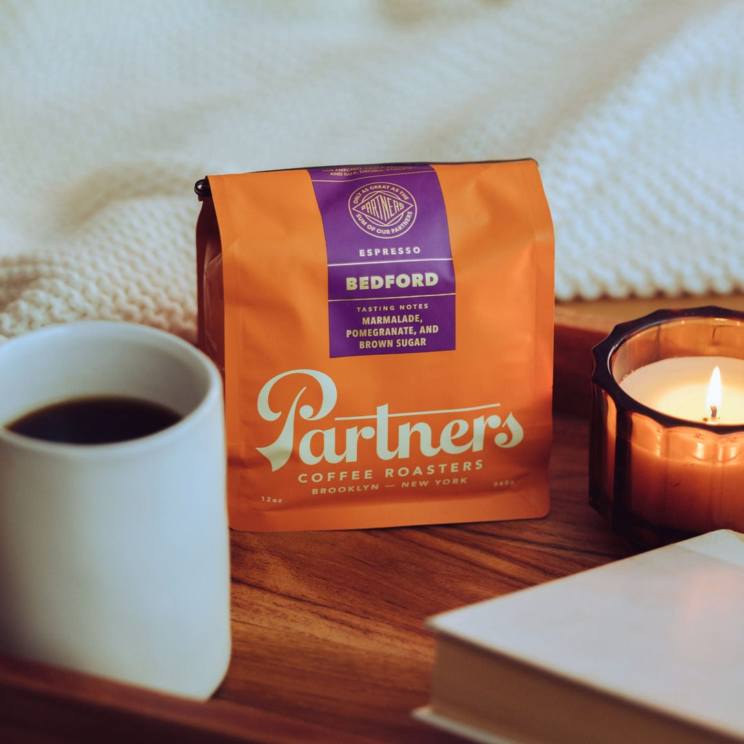 Bag of specialty roast coffee from Origin Unknown with notes of Fruity