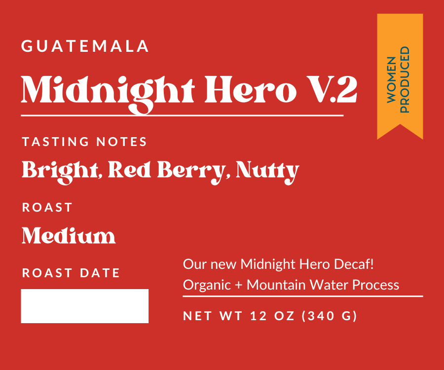 Midnight Hero V.2 Decaf Freshly Roasted Coffee