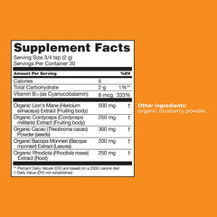 Four Sigmatic Focus Caffeine-Free Mushroom Blend Focus organic mushroom coffee nutrition facts — image 15
