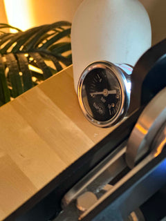 Turin Axis espresso machine — drip-tray and work-area detail 13