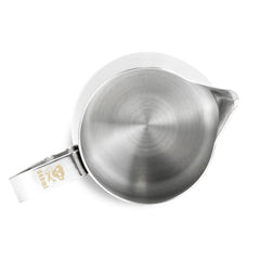 Top view of Barista Basics Frothing Pitcher 32oz - Silver