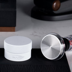 Transparent calibrated espresso tamper