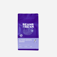 Bean & Bean Altieri Mima Estate Washed Gesha Coffee — purple Bean & Bean pouch labeled Altieri Estate