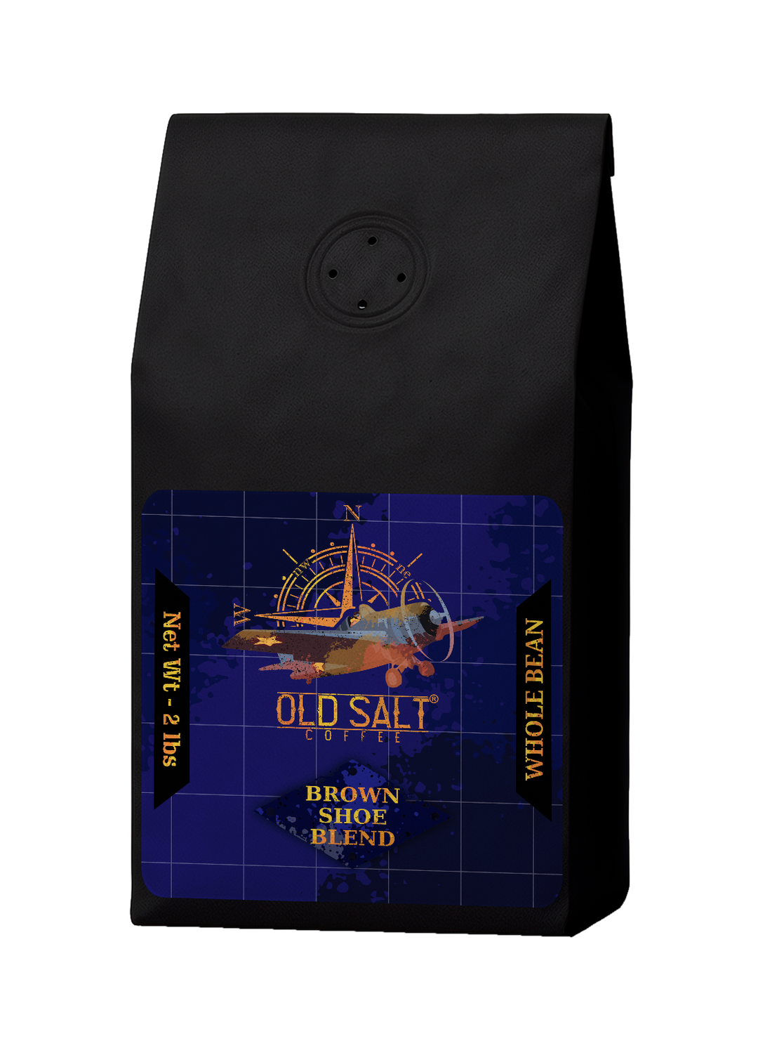Bag of medium roast coffee from Blend with notes of Chocolate, Fruity
