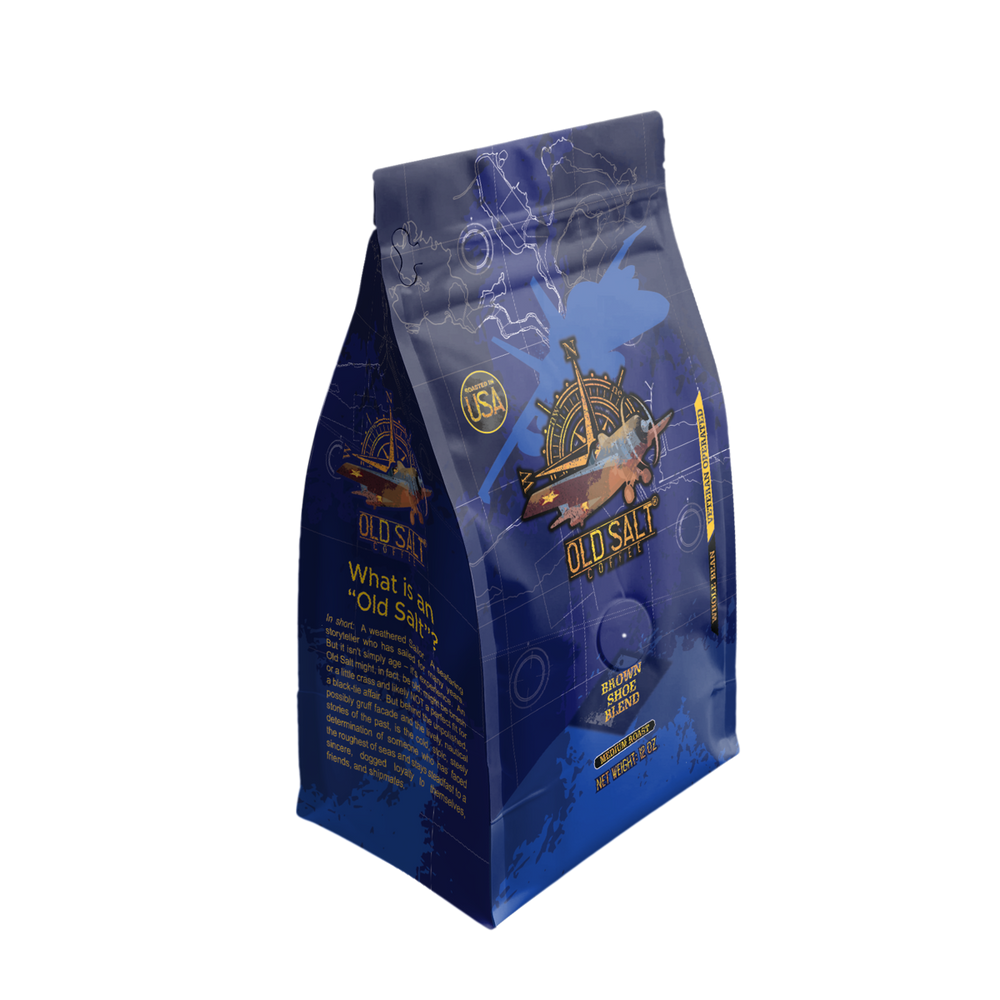 Bag of medium roast coffee from Blend with notes of Chocolate, Fruity