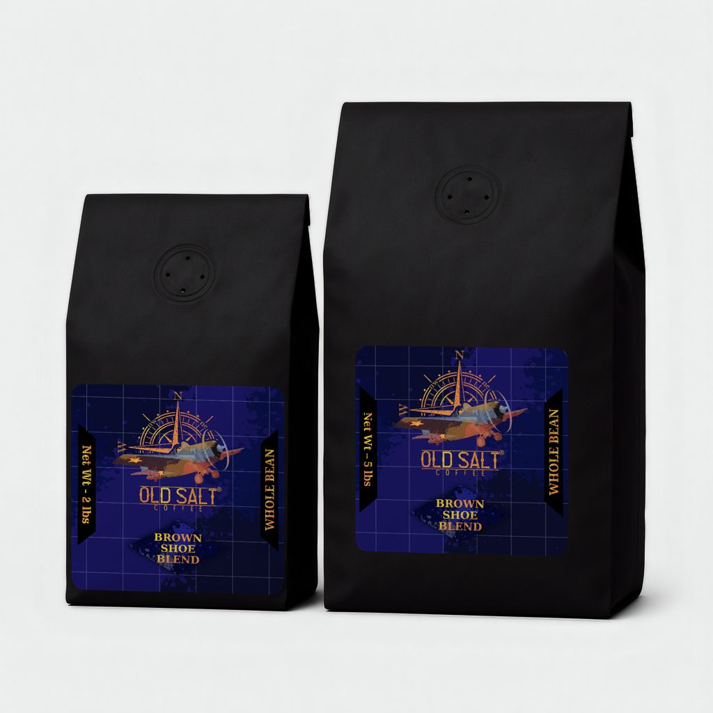 Bag of medium roast coffee from Blend with notes of Chocolate, Fruity