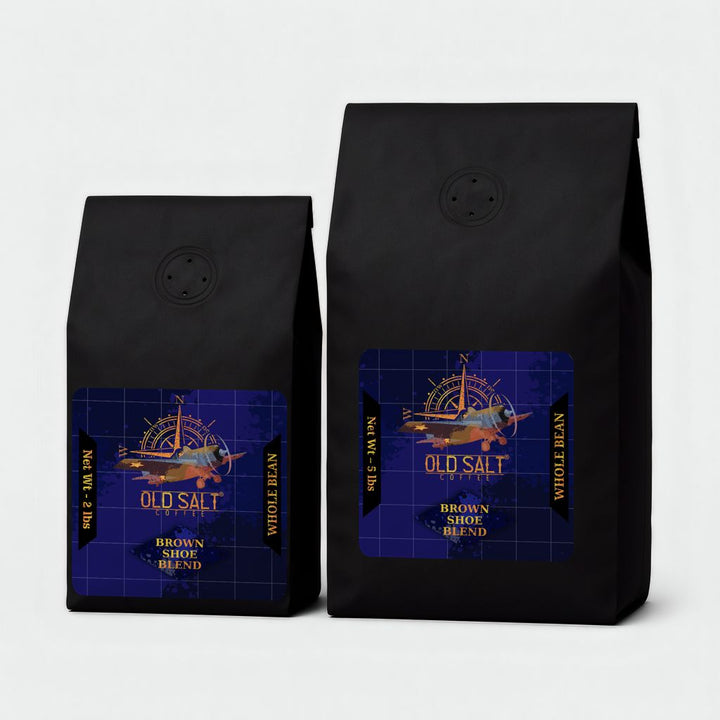 Bag of medium roast coffee from Blend with notes of Chocolate, Fruity