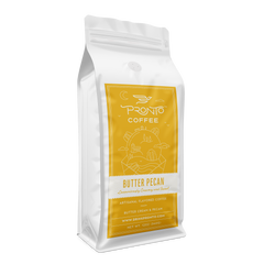 Butter Pecan whole-bean coffee package with creamy pecan flavor