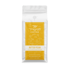 Butter Pecan flavored Arabica coffee front package