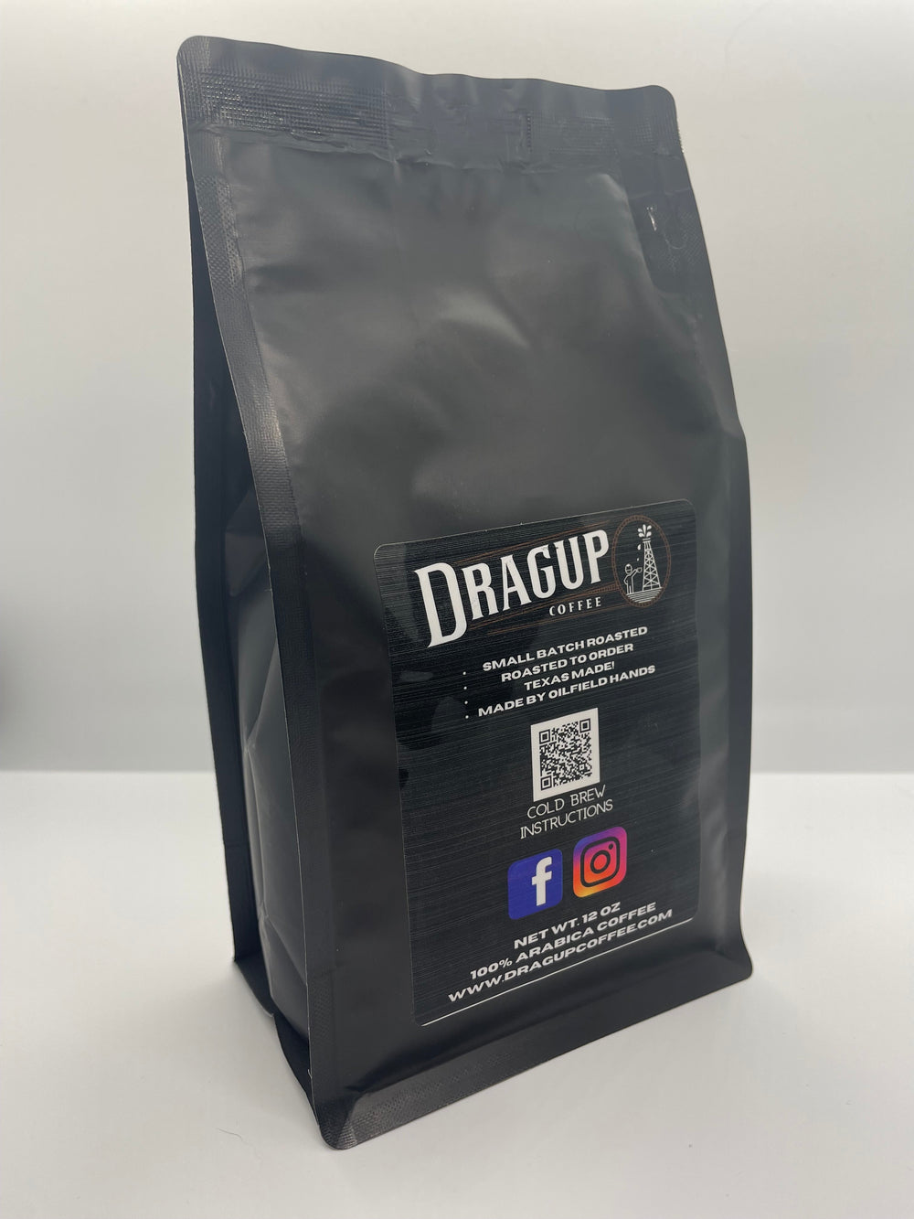 Bag of medium roast coffee from Origin Unknown with notes of Rich Flavors