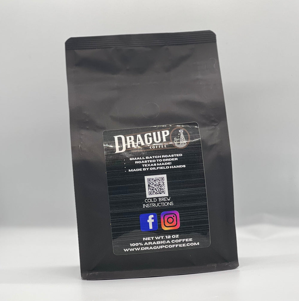 Bag of medium roast coffee from Origin Unknown with notes of Rich Flavors