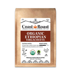 Coast Roast Organic Ethiopia Yirgacheffe Coffee — Organic Ethiopian Yirgacheffe Medium-Dark Whole Bean Coffee — image 1