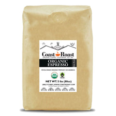 Coast Roast Organic Espresso Coffee Blend — Five-pound espresso coffee bag — image 2