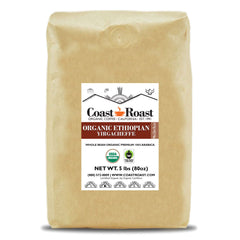 Coast Roast Organic Ethiopia Yirgacheffe Coffee — Organic Ethiopian Yirgacheffe Medium-Dark Whole Bean Coffee — image 2