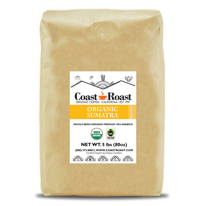 Organic Sumatra Whole Bean Coffee Single Origin