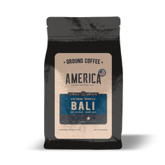 America Coffee Co. Organic Bali Kintamani Coffee ground-coffee package