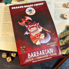 Dragon Roast Barbarian Dark Espresso Blend — Bag of specialty roast coffee from Origin Unknown with notes of Rich Flavors — image 2
