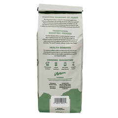 Back of Classic Roast whole-bean package