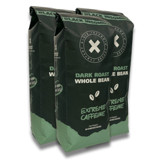 Three-bag package of Black Insomnia Dark Roast Whole-Bean Coffee
