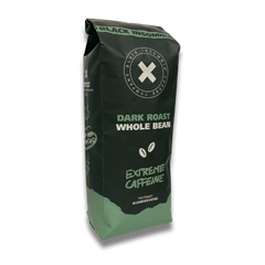 Front of Black Insomnia Dark Roast Whole-Bean Coffee package