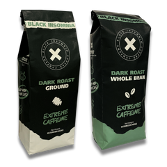 Classic and Dark Roast whole-bean bags shown together