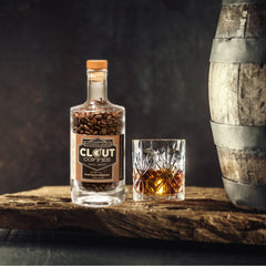 Clout Rye Barrel-Aged Coffee Gift Bottle 10 oz — rye coffee gift presentation