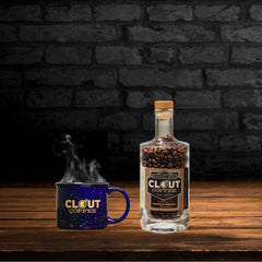 Clout Single Malt Whisky Coffee Gift Bottle 10 oz — gift bottle with mug
