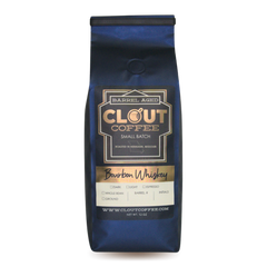 Clout Bourbon Barrel-Aged Coffee 16 oz — bourbon barrel-aged coffee package