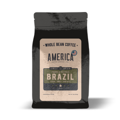 America Coffee Co. Brazil Natural whole-bean coffee bag