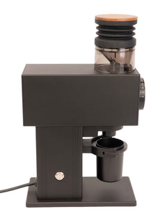 Rear view of black Turin CF64V grinder