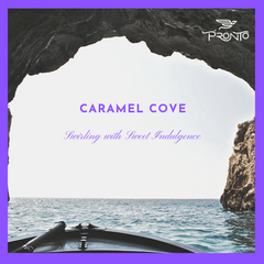 Caramel Cove caramel coffee bag with smooth-flavor branding
