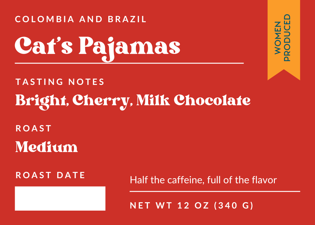 Cat's Pajamas Half-Caff Freshly Roasted Coffee