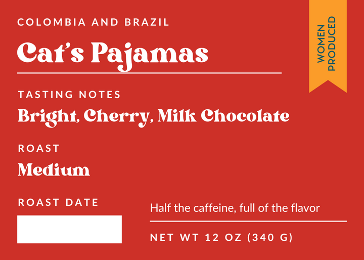 Cat's Pajamas Half-Caff Freshly Roasted Coffee