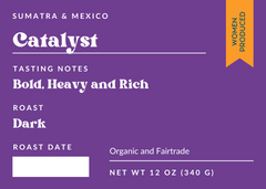 East View Catalyst dark-roast blend retail packaging