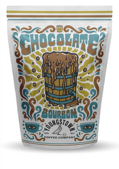 Chocolate Bourbon Flavored Coffee coffee bag front view
