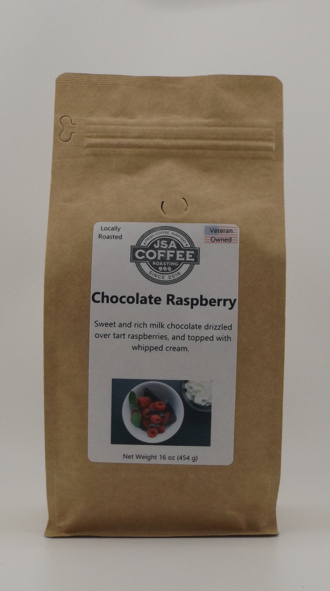 Bag of specialty roast coffee from Origin Unknown with notes of Chocolate, Fruity