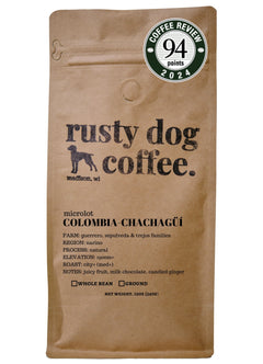 Rusty Dog Colombia Chachagüí Light Roast — front package, image 1