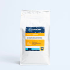 White bulk bag of Yesso espresso decaf