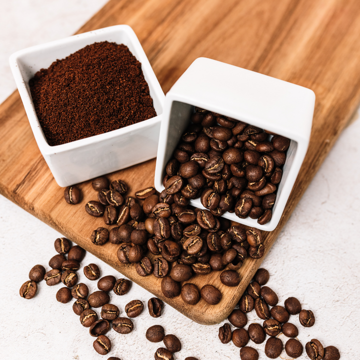 Bag of dark roast coffee from Costa Rica with notes of Chocolate
