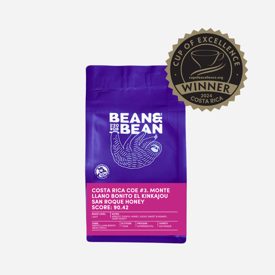 Bag of specialty roast coffee from Costa Rica with notes of Fruity