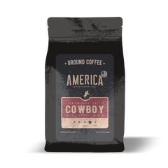 America Coffee Co. Cowboy Medium-Dark Coffee Blend ground-coffee package