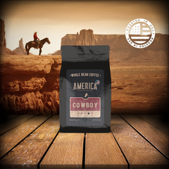 America Coffee Co. Cowboy Medium-Dark Coffee Blend front package presentation
