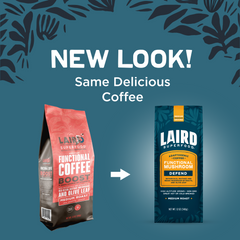 Laird DEFEND Peru Medium Roast Mushroom Coffee — Bag of specialty roast coffee from Origin Unknown with notes of Rich Flavors — image 2