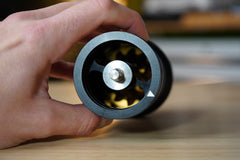 Turin H63 grinder side detail view