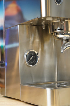 Turin Legato V2 espresso machine — drip-tray and work-area detail 9