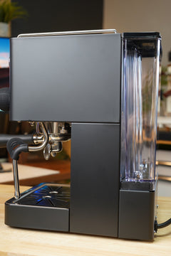 Turin Legato V2 espresso machine — controls and brewing-area detail 10