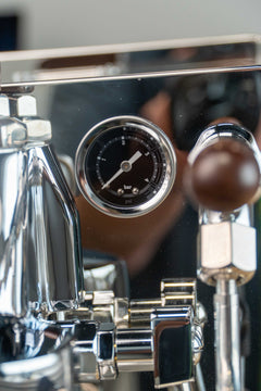Turin Gallatin DB espresso machine — angled product view 2