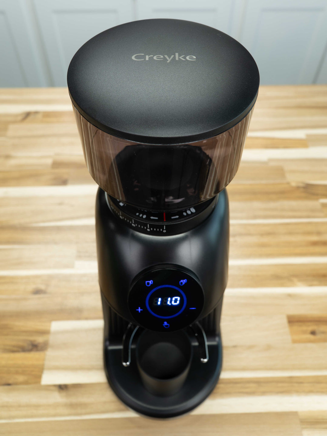 Creyke GF64 64mm Flat Burr Espresso Grinder — Black
