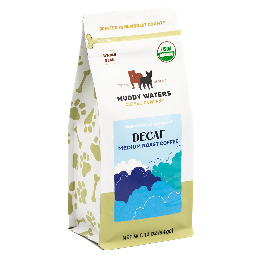 Bag of medium roast coffee from Blend with notes of Chocolate